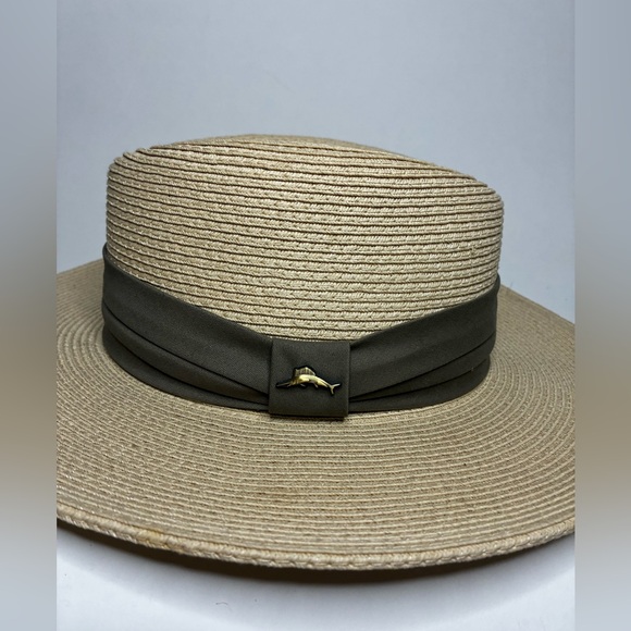 Tommy Bahama straw fedora hat - Picture 2 of 7